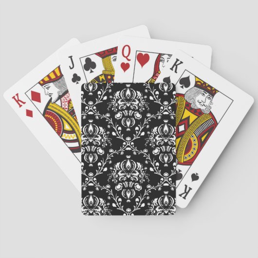 Jeu De Cartes Damas noir et blanc (dos)
