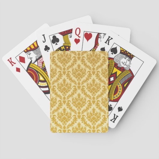Jeu De Cartes Damassé d'or (dos)