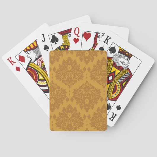Jeu De Cartes Damassé d'or de luxe (dos)