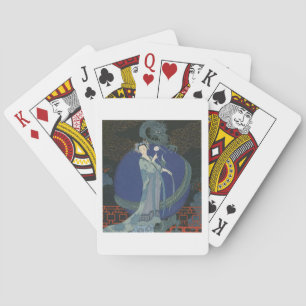Jeu De Cartes Dame au Dragon (litho couleur)