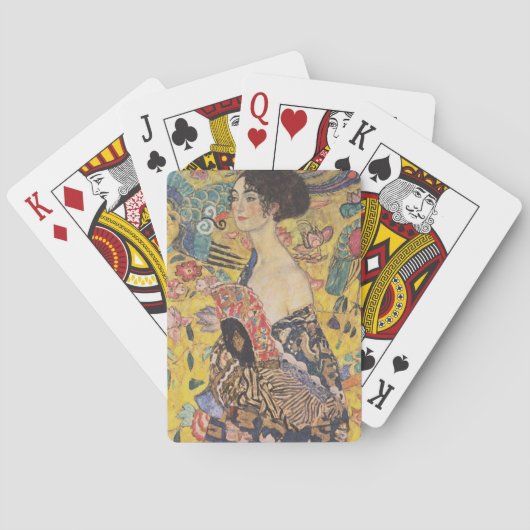 Jeu De Cartes Dame au éventail (dos)