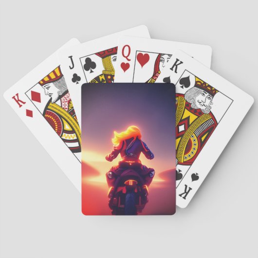 Jeu De Cartes Dame de la moto (dos)