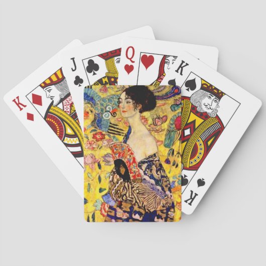 Jeu De Cartes Dame Gustav Klimt avec ventilateur (dos)