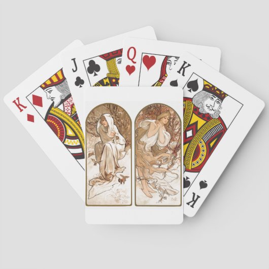 Jeu De Cartes Dames Art Nouveau vintages (dos)