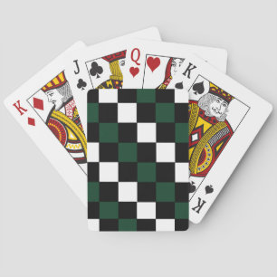 Jeu De Cartes Damier Blanc Noir Vert Dames