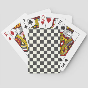 Jeu De Cartes Damier noir délavé et blanc délavé