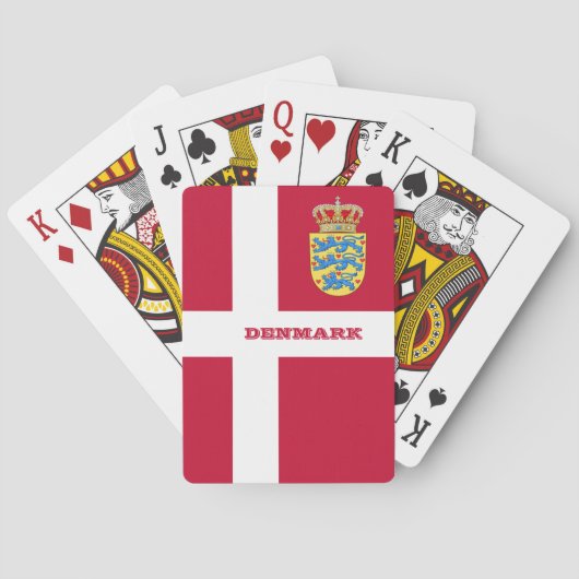 Jeu De Cartes Danemark Jeux Drapeaux, Danemark Jouer des cartes (dos)