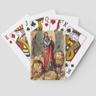 Jeu De Cartes Daniel dans la tanière du lion jouant aux cartes