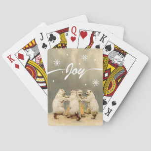 Jeu De Cartes Danse Ours Polaires Snowflakes Jouer des cartes