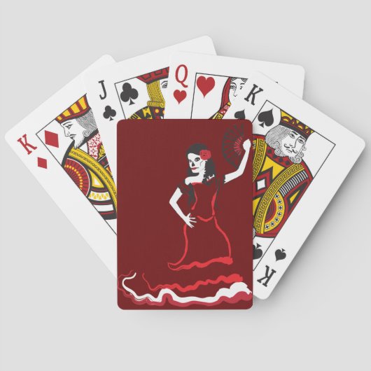 Jeu De Cartes danseur du crâne à sucre espagnol (dos)