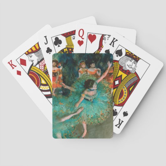 Jeu De Cartes Danseurs en vert par Edgar Degas (dos)