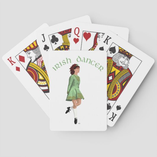 Jeu De Cartes Danseuse de step irlandais - Vert (dos)