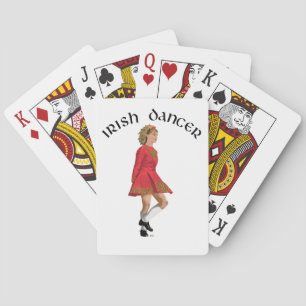 Jeu De Cartes Danseuse Irlandaise Blonde en Rouge