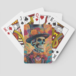 Jeu De Cartes Dapper Skeleton Elégance : Jour des morts