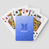 Jeu De Cartes Dark blue geometric mesh pattern Monogram (dos)