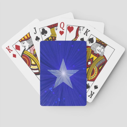 Jeu De Cartes Dark Blue Star jouant aux cartes (dos)