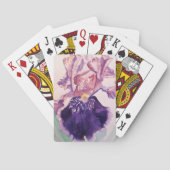 Jeu de cartes de jeu violet Iris Flower (dos)