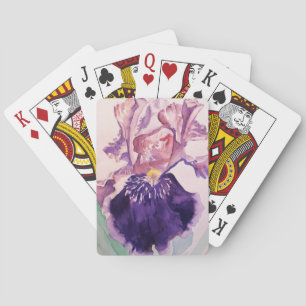 Jeu de cartes de jeu violet Iris Flower