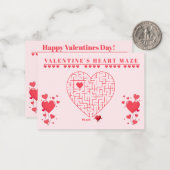 Jeu de cartes de la Saint-Valentin en labyrinthe p (Devant/Arrière en situation)