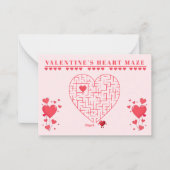 Jeu de cartes de la Saint-Valentin en labyrinthe p (Devant)