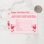 Jeu de cartes de la Saint-Valentin pour la classe  (Devant/Arrière en situation)