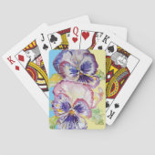 Jeu de cartes de lecture violet Pansy Aquarelle (dos)
