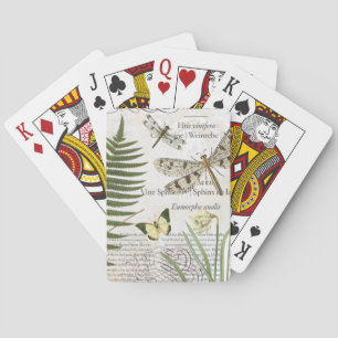 Jeu de cartes de libellules vintages