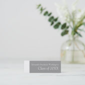 Jeu de cartes de nom de diplôme, Keepsaké blanc/gr (Debout devant)