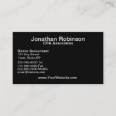 Jeu de Cartes de visite noir blanc (Devant)