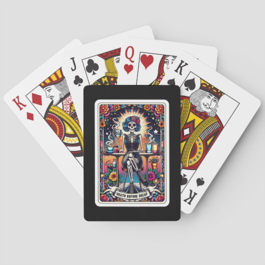 Jeu De Cartes Décès avant Decaf Tarot Poker Cartes (dos)