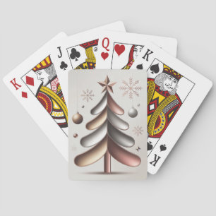 Jeu De Cartes Deck de cartes de Noël en or rose