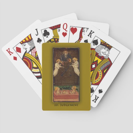 Jeu De Cartes Deck of Cards with Visconti-Sforza Tarot JUDGEMENT (dos)