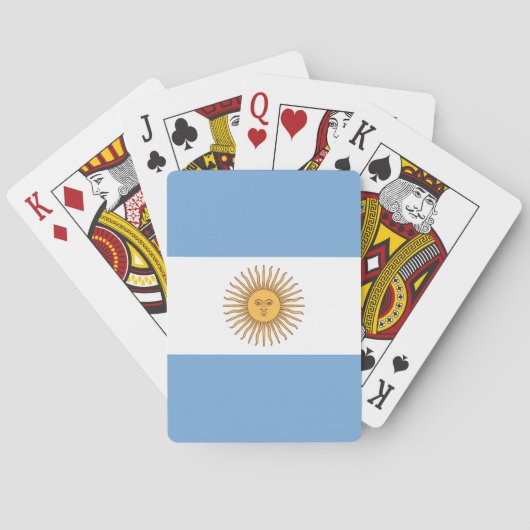 Jeu De Cartes Deck Playing Cards with Flag of Argentina (dos)