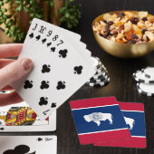 Jeu De Cartes Deck Playing Cards with Flag of Wyoming, USA (In Situ)