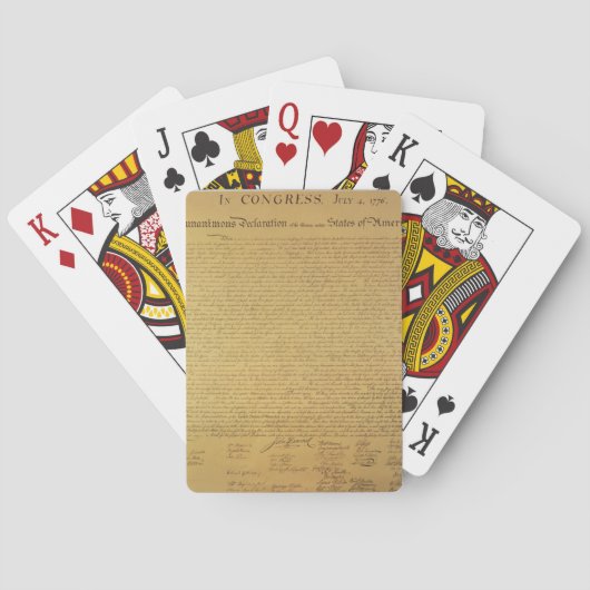Jeu De Cartes Déclaration d'indépendance (dos)