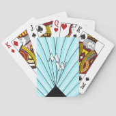 Jeu De Cartes Déco Art Déco Bleu Monogramme (dos)