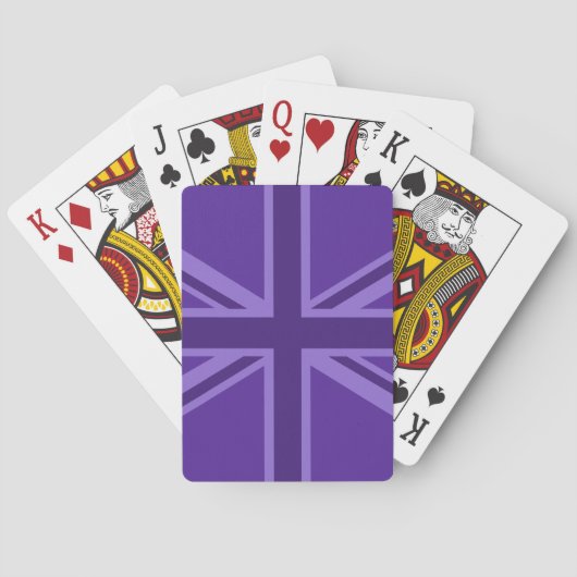 Jeu De Cartes Décor Union Jack Accent Violet (dos)