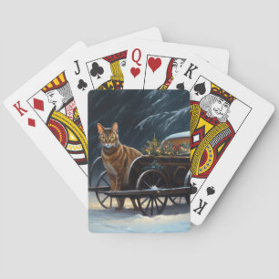 Jeu De Cartes Décoration de Noël pour Traîneau enneigé d'Abyssin