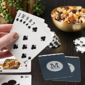 Jeu De Cartes Deep Classic Navy Custom Monogram Playing Cards (In Situ)
