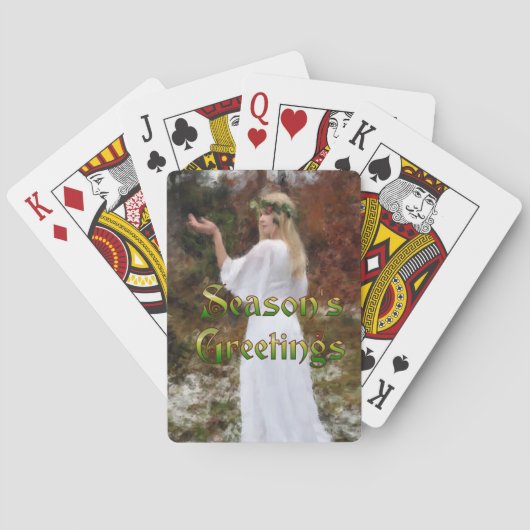 Jeu De Cartes Déesse de forêt - Bonnes Fêtes (dos)