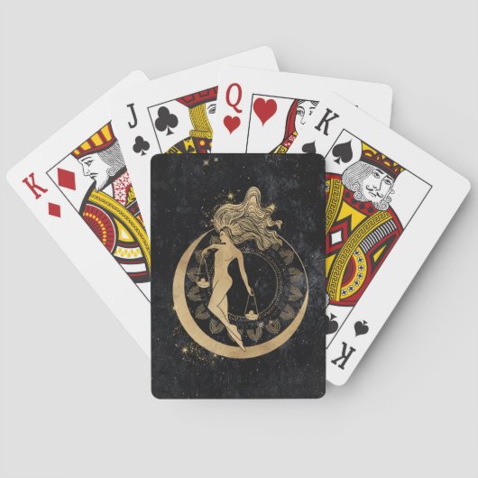 Jeu De Cartes Déesse du Zodiaque | Astrologie de la bibliothèque (dos)