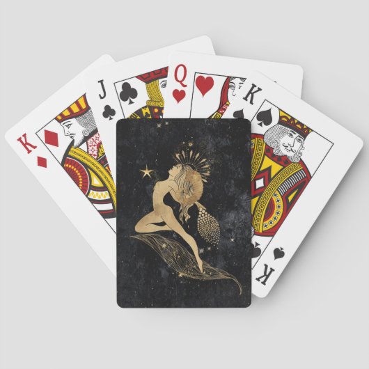 Jeu De Cartes Déesse du Zodiaque | Astrologie des baies d'or cos (dos)