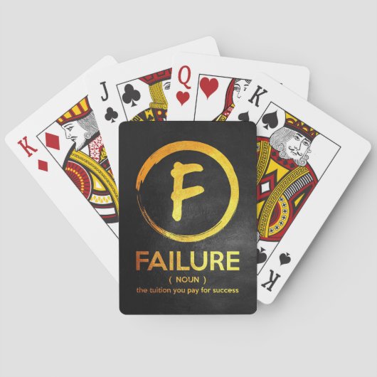 Jeu De Cartes Définition d'échec de citation de bonheur (dos)