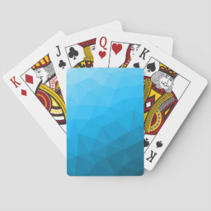 Jeu De Cartes Dégradé de cyan bleu motif en maille géométrique T