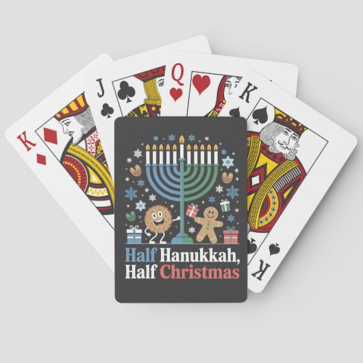 Jeu De Cartes Demi-Hanoukka mi-Noël drôle Christmukkah (dos)