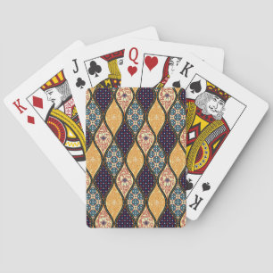 Jeu De Cartes Denim Bleu Art Nouveau : sans couture