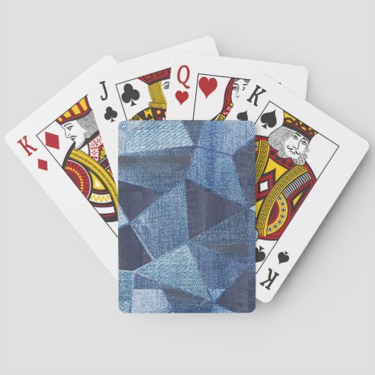 Jeu De Cartes Denim Urban : Patchwork à rayures détendues. (dos)