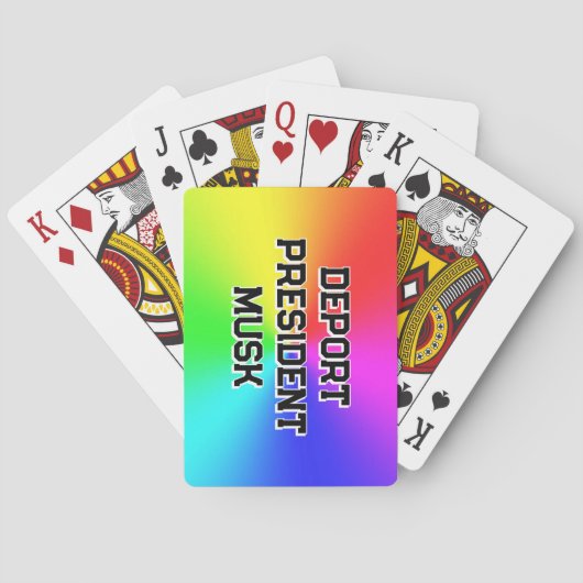 Jeu De Cartes Déporter le président Musk (dos)