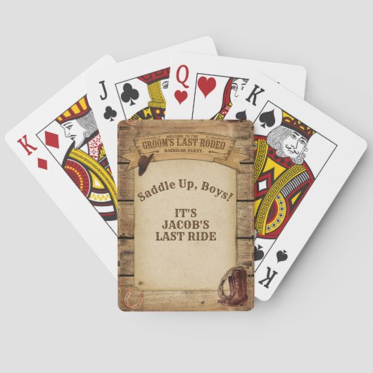 Jeu De Cartes Dernière rodeo du marié : les cow-boys montent en (dos)