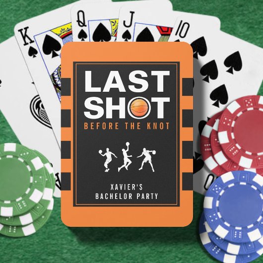 Jeu De Cartes Dernière Tirage de la Fête de Bachelorat de Basket